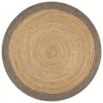Tapis rond tissé intérieur et extérieur imitation jute