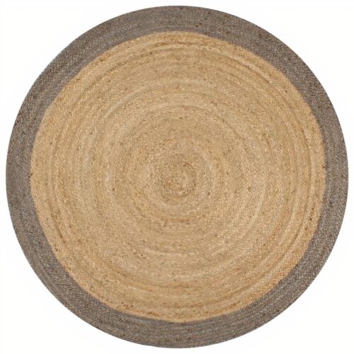 Tapis rond tissé intérieur et extérieur imitation jute