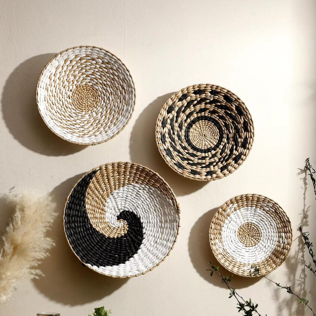 Déco murale bohème en jonc de mer