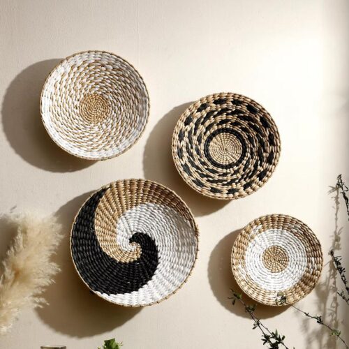 Déco murale bohème en jonc de mer