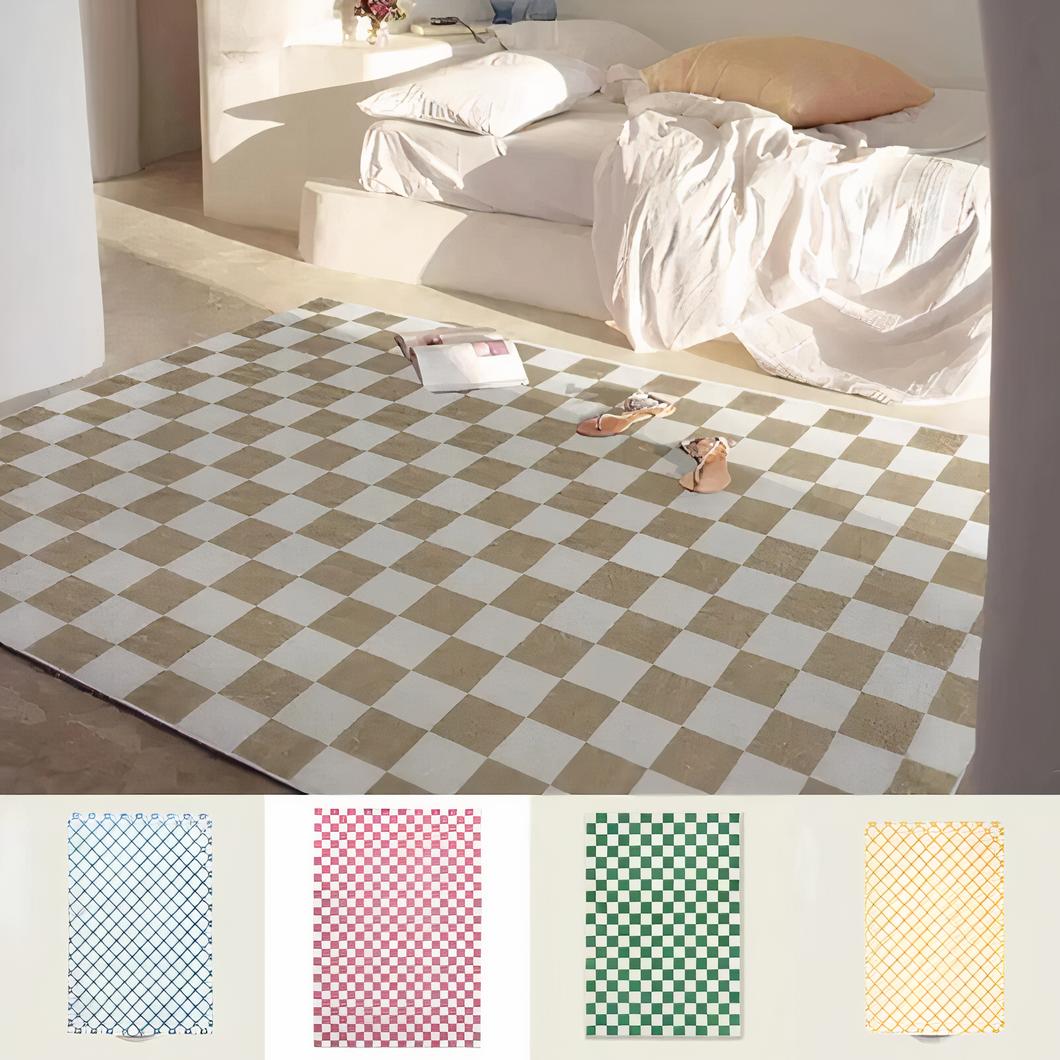 Tapis en damier chic pour salon